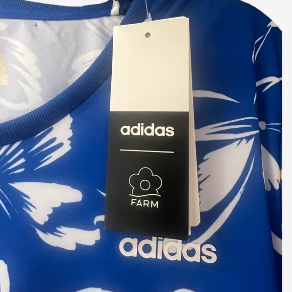 ADIDAS FARM RIO BUTTERFLY ROYAL BLUE THREE STRIPE ROYAL BLUE DRESS RAINBOW PRIDE - Picture 8 of 11